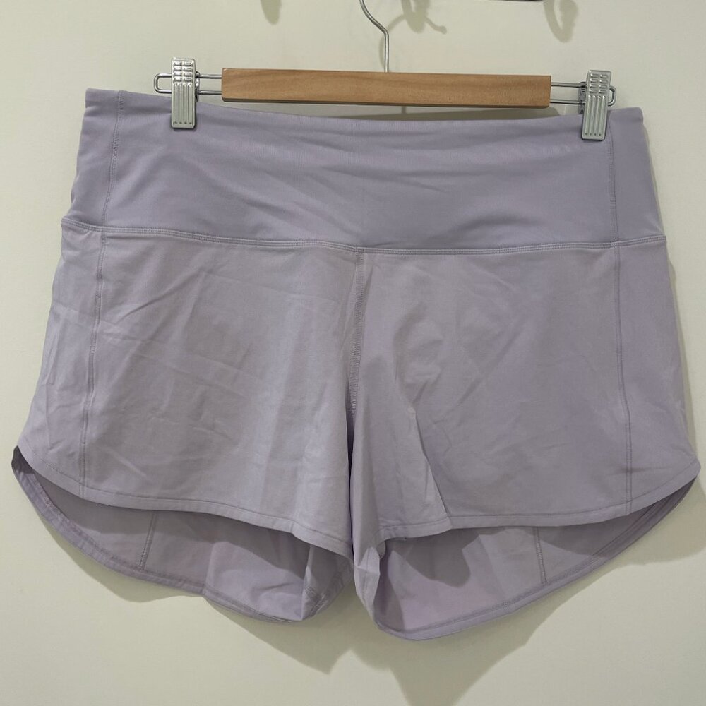 Hotty Hot Lavender High-Rise Lined Shorts 4″ — Size 10